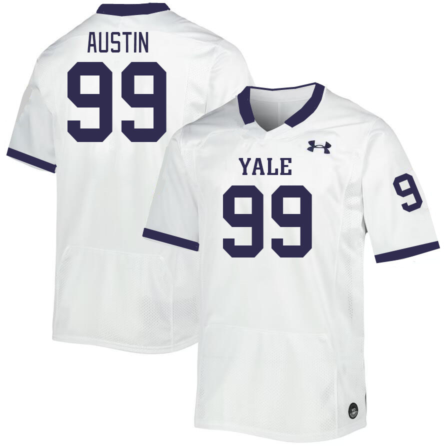 Men-Youth #99 Cooper Austin Yale Bulldogs 2023 College Football Jerseys Stitched Sale-White